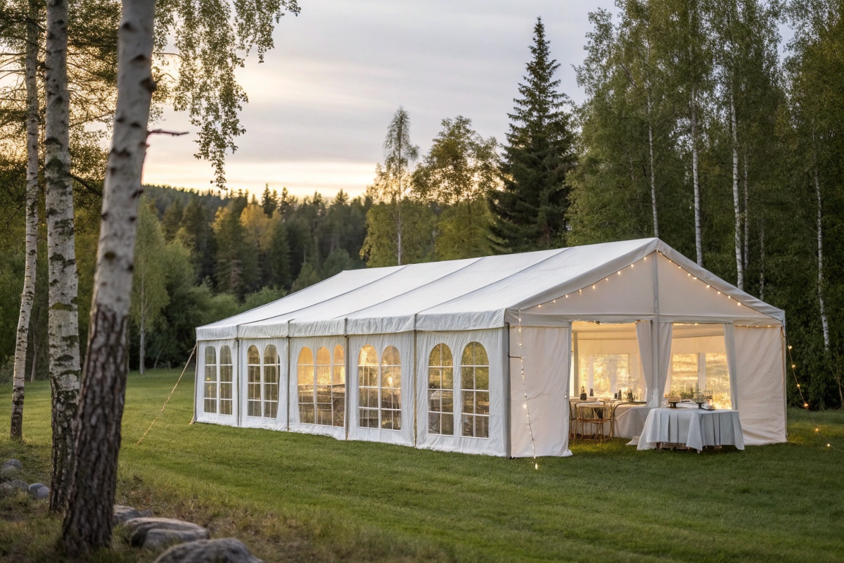 Event tent setup
